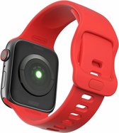 Geschikt voor Apple watch bandje silicone new design 42mm-44mm rood