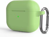 Case Cover geschikt voor Geschikt voor Apple Airpods 3 - Siliconen Lichtgroen