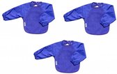 Silly Billyz Slabbertje Fleece Longsleeve Groot Bibs Paars 3 Stuks