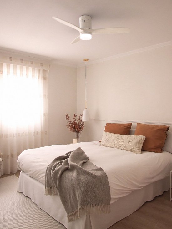 CREATE / WINDCALM/Ventilador de techo ABS con luz blanco aspas efecto