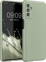 kwmobile telefoonhoesje voor Samsung Galaxy M52 5G - Hoesje met siliconen coating - Smartphone case in grijsgroen