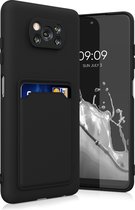kwmobile telefoonhoesje geschikt voor Xiaomi Poco X3 NFC / Poco X3 Pro - Hoesje met pasjeshouder - TPU case in mat zwart