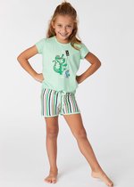 Woody pyjama meisjes - krokodil - groen - 221-1-BST-S/703 - maat 92