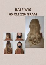 Hairextensions met clip - Hair extensions haarstuk - Clip In Extensions Clip In Extensions - Halve Pruik Dames -Licht Blond - Lang Stijl Haar - Krullen en Stijlen tot 180 graden -