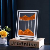 Artick Bewegende Zandkunst - 3D Landschap - Decoratie In Glas - Sand Art - Vierkant - 18 cm - Geel