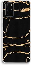 Case Company® - Galaxy S20 Plus hoesje - Gouden marmer - Soft Case / Cover - Bescherming aan alle Kanten - Zijkanten Transparant - Bescherming Over de Schermrand - Back Cover