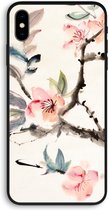 CaseCompany® - iPhone XS Max hoesje - Japanse bloemen - 100% Biologisch Afbreekbaar - Duurzaam - Biodegradable Soft Case - Milieuvriendelijke Print op Achterkant - Zwarte Zijkanten - Bescherm