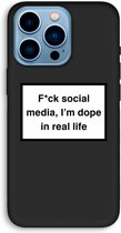 Case Company® - iPhone 13 Pro Max hoesje - I'm dope - 100% Biologisch Afbreekbaar - Duurzaam - Biodegradable Soft Case - Milieuvriendelijke Print op Achterkant - Zwarte Zijkanten - Beschermin