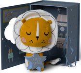 Picca Loulou Lion Louie in gift box - Geel - 18 cm - 7