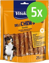 Vitakraft DeliCHEWS kauwrollen - hondensnack - 5 zakken x 25 stuks
