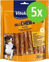 Vitakraft DeliCHEWS kauwrollen - hondensnack - 5 zakken x 25 stuks