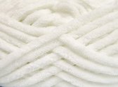 Chenille garen wit kopen – 100% micro fiber pakket 2 bollen totaal 400gram chunky yarn pendikte 12-16 mm