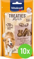 Vitakraft Treaties Minis Leverworst - hondensnack - 10 verpakkingen