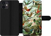 Bookcase Geschikt voor iPhone 12 Mini telefoonhoesje - Trochilidae - Oude meesters - Kunst - Met vakjes - Wallet case met magneetsluiting