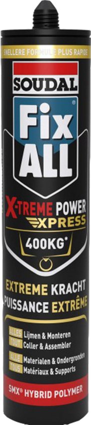 Soudal Fix-all X-treme Power Express 290 ml Wit - Fix All X-Treme Power Express - Soudal