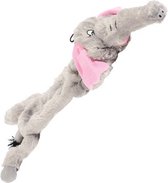 Happy Pet Hondenknuffel Olifant 60 X 14 Cm Pluche Grijs/roze