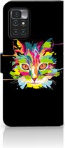 Wallet Book Case Xiaomi Redmi 10 | Redmi Note 11 4G Smartphone Hoesje Cat Color Leuke Verjaardagscadeaus