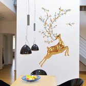 Muursticker Gouden Hert - Kinderkamer - Jongenskamer - meisjeskamer - Muurdecoratie - Wandsticker - Sticker Voor Kinderen 60×90CM