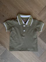 Polo baby jongens - groen - kraag - knopen - maat 74 - shirt - newborn kleding - babykleding - baby jongen cadeau