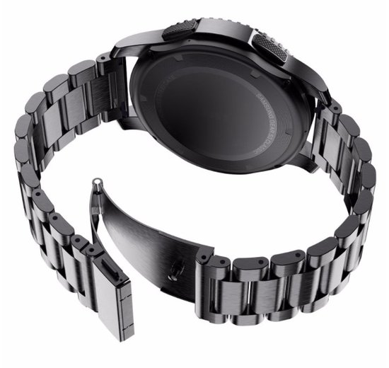 Horlogeband - Metaal Schakel - 20mm - Zwart - Merkloos