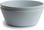 MUSHIE bowl round powder blue 2-pack - MUSHIE kommetjes - servies - kinderservies - etenstijd - eten - baby - dreumes - peuter - kleuter - MUSHIE schaaltjes - powder blue - blauw
