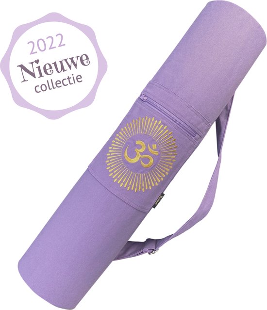 Yogatas Ohm Olifant Night blue, ruime yoga tas met rits voor