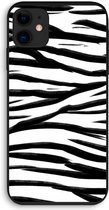 CaseCompany® - iPhone 11 hoesje - Zebra pattern - 100% Biologisch Afbreekbaar - Duurzaam - Biodegradable Soft Case - Milieuvriendelijke Print op Achterkant - Zwarte Zijkanten - Bescherming Ov