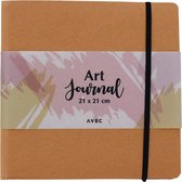 AVEC Art Journal Kraft Cover - Schetsboek - Kunstboek - Aquarel papier - 30vellen 21x21cm