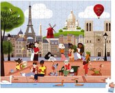 Janod koffertje met puzzel 200 stukken | Parijs