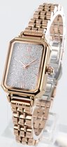 Longbo - Meibin - Dames Horloge - Rosé/Zilver Glitter - 21mm