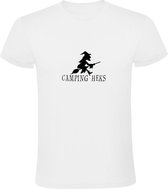 Camping heks Heren T-shirt | bezem | heksen | witch | halloween | magie | fantasie | school