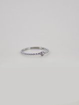 Ring twisted love maat 16 - zilver