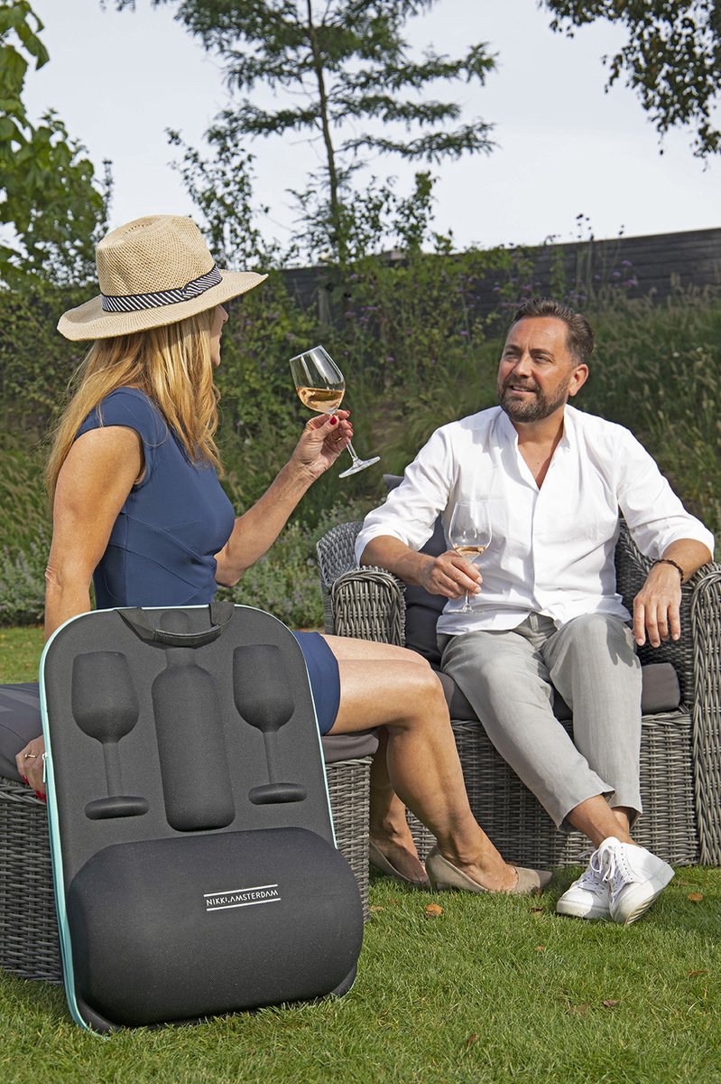Nikki Amsterdam | The.Bag | Wijntas | Picknick | Kampeer | Reistas | Perfect Gift | Relatie Geschenk | The.Lampion S-35 | Multicolor LED verlichting | Bluetooth Speaker | Wijnkoeler | Inclusief wijnglazen | Besturing via gratis Nikki App