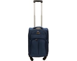 Merk niet opgegeven Handbagage reiskoffer met wielen softcase 42 liter – met cijferslot – expender