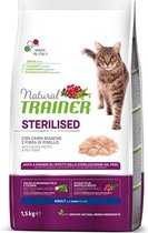 Natural trainer cat sterilised white meat kattenvoer 1,5 kg