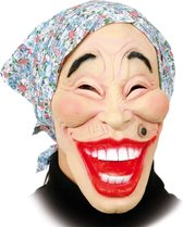 Masker vrouw met grote rode mond Sarah 50 jaar masker