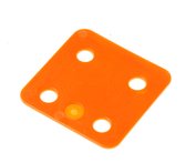GB Drukplaat zonder sleuf oranje kunststof 70x70x2 34702 (48 stuks)