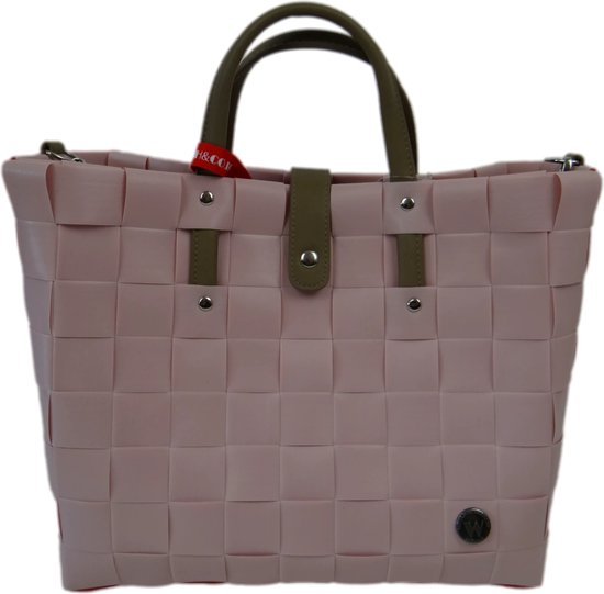 Ice-Bag dames handtas roze premium - Ice-Bag tas -  Dames schoudertas - Dames tas - Vrouwen tas - Gerecycled kunststof tas - Rekbare tas - Hand gevlochten tas