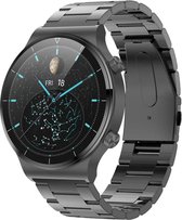 O.M.G S1 Pro Smartwatch - Titanium - Activity Tracker - Stappenteller horloge - Volledige belfunctie - Crystal clear - Android en IOS - Black