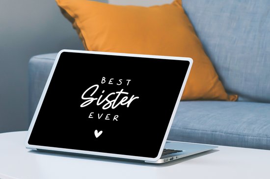 Sticker ordinateur portable - 15,6 pouces - Sister - Design - Sisters - Best sister
