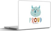 Laptop sticker - 17.3 inch - Papa - Quotes - Proud dad - Spreuken - 40x30cm - Laptopstickers - Laptop skin - Cover