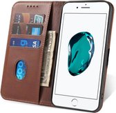 Smartphonica iPhone 7/8 Plus leren hoesje met magnetische sluiting - Donkerbruin / Kunstleer / Book Case