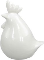 MATERIAL Oneiro’s Luxe pc. 1 stoneware chicken white 13x16 cm – decoratie – pasen – paasdecoratie – paashaas – eieren – has – kip – gekleurde eieren – paastak – lente – feestdecora