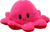Grote Octopus Knuffel Mood – XL 30cm - Emotie Knuffel Omkeerbaar – TikTok Hype 2021 – Blij en Boos - Galaxy