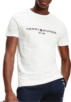 Tommy Hilfiger - Logo T-shirt Wit - M - Modern-fit