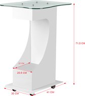 Cosmetische tafel - Wit - Metaal en glas - Stabiel