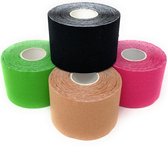 UltraMed® Voorgesneden Kinesiotape mix (zwart, roze, groen, beige) 4 rols- 80x25cm