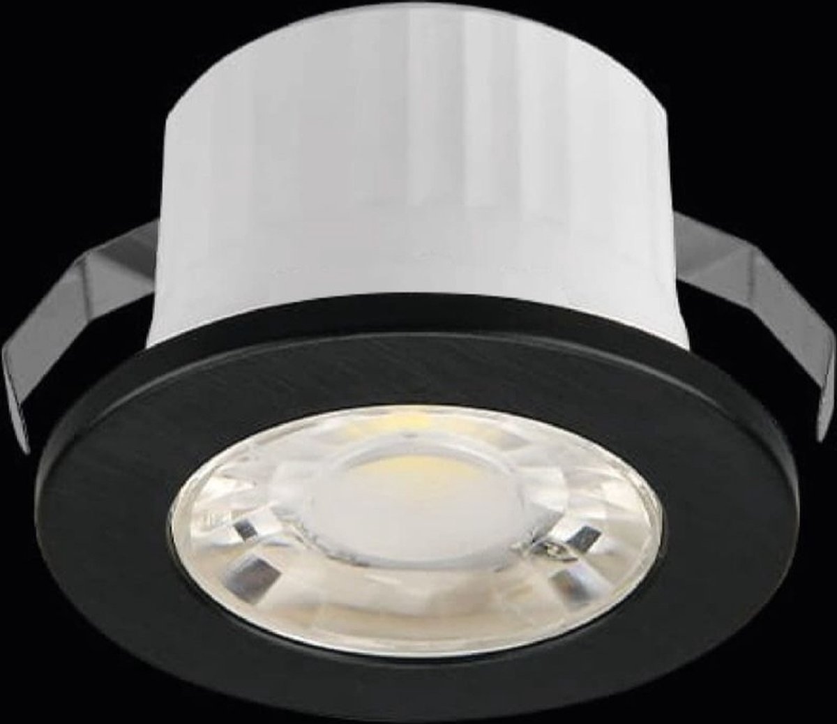 Braytron Veranda LED Minispot Plafondspotjes LED Downlight- Waterdicht IP54 -Zwart-3W -3000K Warm Wit licht
