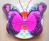 Funnylight Design vlinder wandlamp XL pink paars voor de baby, kinder en tiener slaapkamer