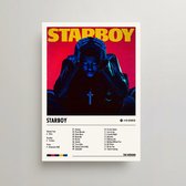 The Weeknd Poster - Starboy Album Cover Poster - The Weeknd LP - A3 - The Weeknd Merch - Muziek